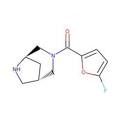 O=C(c1ccc(F)o1)N1C[C@@H]2CN[C@H](C2)C1 ZINC000101570611