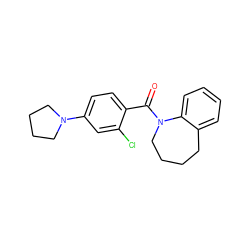 O=C(c1ccc(N2CCCC2)cc1Cl)N1CCCCc2ccccc21 ZINC000013835102