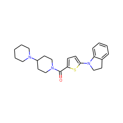 O=C(c1ccc(N2CCc3ccccc32)s1)N1CCC(N2CCCCC2)CC1 ZINC000015732291