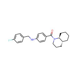 O=C(c1ccc(NCc2ccc(F)cc2)cc1)N1CCC[C@H]2CCCC[C@@H]21 ZINC000013674592