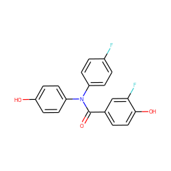 O=C(c1ccc(O)c(F)c1)N(c1ccc(O)cc1)c1ccc(F)cc1 ZINC000096173894