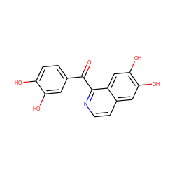 O=C(c1ccc(O)c(O)c1)c1nccc2cc(O)c(O)cc12 ZINC000013470136