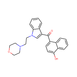 O=C(c1ccc(O)c2ccccc12)c1cn(CCN2CCOCC2)c2ccccc12 ZINC000013742584