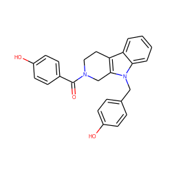 O=C(c1ccc(O)cc1)N1CCc2c(n(Cc3ccc(O)cc3)c3ccccc23)C1 ZINC000006393401