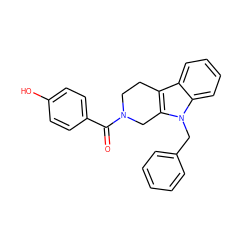 O=C(c1ccc(O)cc1)N1CCc2c(n(Cc3ccccc3)c3ccccc23)C1 ZINC000014946232