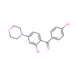 O=C(c1ccc(O)cc1)c1ccc(N2CCOCC2)cc1O ZINC000038923636