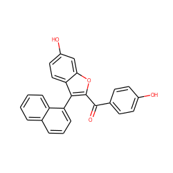 O=C(c1ccc(O)cc1)c1oc2cc(O)ccc2c1-c1cccc2ccccc12 ZINC000013818655