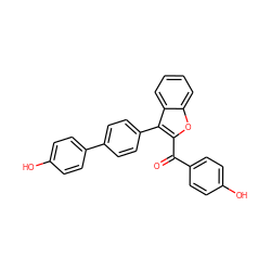 O=C(c1ccc(O)cc1)c1oc2ccccc2c1-c1ccc(-c2ccc(O)cc2)cc1 ZINC000040901557