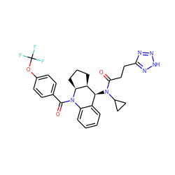 O=C(c1ccc(OC(F)(F)F)cc1)N1c2ccccc2[C@H](N(C(=O)CCc2nn[nH]n2)C2CC2)[C@@H]2CCC[C@@H]21 ZINC000145818218