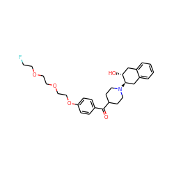 O=C(c1ccc(OCCOCCOCCF)cc1)C1CCN([C@@H]2Cc3ccccc3C[C@H]2O)CC1 ZINC000473083623