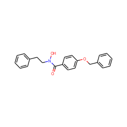 O=C(c1ccc(OCc2ccccc2)cc1)N(O)CCc1ccccc1 ZINC000029545571