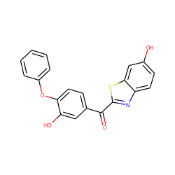 O=C(c1ccc(Oc2ccccc2)c(O)c1)c1nc2ccc(O)cc2s1 ZINC000095555292