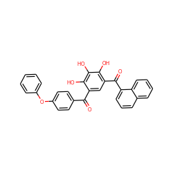 O=C(c1ccc(Oc2ccccc2)cc1)c1cc(C(=O)c2cccc3ccccc23)c(O)c(O)c1O ZINC000029151224