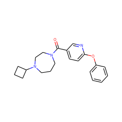 O=C(c1ccc(Oc2ccccc2)nc1)N1CCCN(C2CCC2)CC1 ZINC000053293636