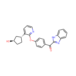 O=C(c1ccc(Oc2ncccc2[C@@H]2CC[C@@H](O)C2)cc1)c1nc2ccccc2[nH]1 ZINC000148345442