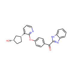 O=C(c1ccc(Oc2ncccc2[C@@H]2CC[C@H](O)C2)cc1)c1nc2ccccc2[nH]1 ZINC000139504124