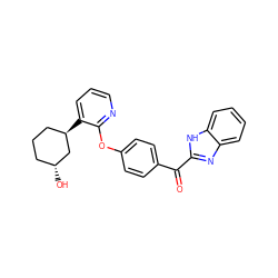 O=C(c1ccc(Oc2ncccc2[C@@H]2CCC[C@@H](O)C2)cc1)c1nc2ccccc2[nH]1 ZINC000139499602