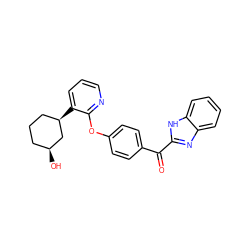 O=C(c1ccc(Oc2ncccc2[C@@H]2CCC[C@H](O)C2)cc1)c1nc2ccccc2[nH]1 ZINC000139499721