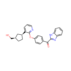 O=C(c1ccc(Oc2ncccc2[C@H]2CC[C@@H](CO)C2)cc1)c1nc2ccccc2[nH]1 ZINC000143449820