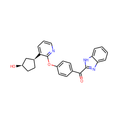 O=C(c1ccc(Oc2ncccc2[C@H]2CC[C@@H](O)C2)cc1)c1nc2ccccc2[nH]1 ZINC000148345091