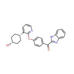 O=C(c1ccc(Oc2ncccc2[C@H]2CC[C@@H](O)CC2)cc1)c1nc2ccccc2[nH]1 ZINC000144034888