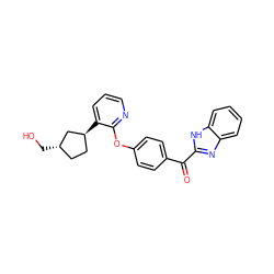 O=C(c1ccc(Oc2ncccc2[C@H]2CC[C@H](CO)C2)cc1)c1nc2ccccc2[nH]1 ZINC000144106174