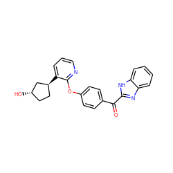 O=C(c1ccc(Oc2ncccc2[C@H]2CC[C@H](O)C2)cc1)c1nc2ccccc2[nH]1 ZINC000148345285