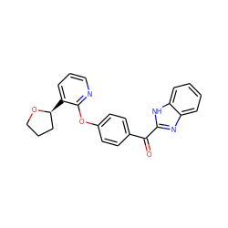 O=C(c1ccc(Oc2ncccc2[C@H]2CCCO2)cc1)c1nc2ccccc2[nH]1 ZINC000139163856