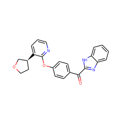 O=C(c1ccc(Oc2ncccc2[C@H]2CCOC2)cc1)c1nc2ccccc2[nH]1 ZINC000142745584