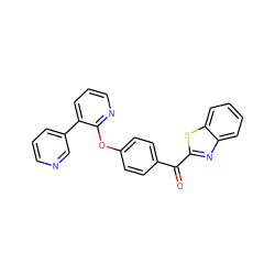 O=C(c1ccc(Oc2ncccc2-c2cccnc2)cc1)c1nc2ccccc2s1 ZINC000144282164