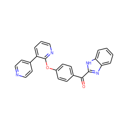 O=C(c1ccc(Oc2ncccc2-c2ccncc2)cc1)c1nc2ccccc2[nH]1 ZINC000139274866