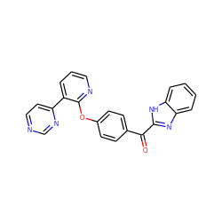 O=C(c1ccc(Oc2ncccc2-c2ccncn2)cc1)c1nc2ccccc2[nH]1 ZINC000148427532