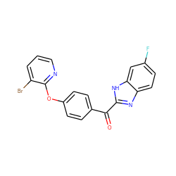 O=C(c1ccc(Oc2ncccc2Br)cc1)c1nc2ccc(F)cc2[nH]1 ZINC000144125564