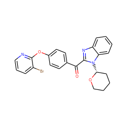 O=C(c1ccc(Oc2ncccc2Br)cc1)c1nc2ccccc2n1[C@@H]1CCCCO1 ZINC000139541538