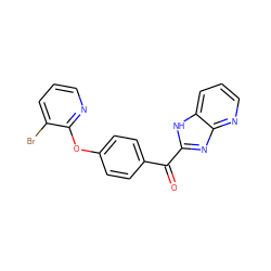 O=C(c1ccc(Oc2ncccc2Br)cc1)c1nc2ncccc2[nH]1 ZINC000143781992