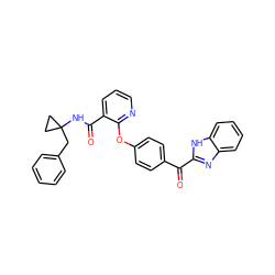 O=C(c1ccc(Oc2ncccc2C(=O)NC2(Cc3ccccc3)CC2)cc1)c1nc2ccccc2[nH]1 ZINC000143454789