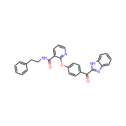 O=C(c1ccc(Oc2ncccc2C(=O)NCCc2ccccc2)cc1)c1nc2ccccc2[nH]1 ZINC000140052284