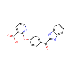 O=C(c1ccc(Oc2ncccc2C(=O)O)cc1)c1nc2ccccc2[nH]1 ZINC000143040782