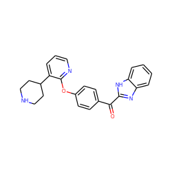 O=C(c1ccc(Oc2ncccc2C2CCNCC2)cc1)c1nc2ccccc2[nH]1 ZINC000148407292