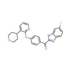 O=C(c1ccc(Oc2ncccc2C2CCOCC2)cc1)c1nc2ccc(F)cc2[nH]1 ZINC000169133504