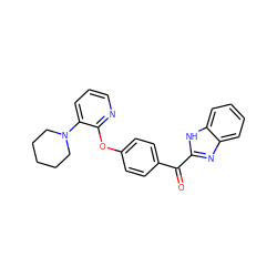 O=C(c1ccc(Oc2ncccc2N2CCCCC2)cc1)c1nc2ccccc2[nH]1 ZINC000139292861