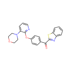 O=C(c1ccc(Oc2ncccc2N2CCOCC2)cc1)c1nc2ccccc2s1 ZINC000139096708