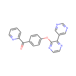 O=C(c1ccc(Oc2nccnc2-c2cncnc2)cc1)c1ccccn1 ZINC000147585758