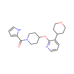 O=C(c1ccc[nH]1)N1CCC(Oc2ncccc2C2CCOCC2)CC1 ZINC000096168905