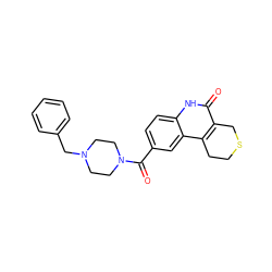 O=C(c1ccc2[nH]c(=O)c3c(c2c1)CCSC3)N1CCN(Cc2ccccc2)CC1 ZINC000103173547