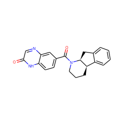 O=C(c1ccc2[nH]c(=O)cnc2c1)N1CCC[C@@H]2c3ccccc3C[C@@H]21 ZINC000117629577