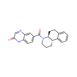 O=C(c1ccc2[nH]c(=O)cnc2c1)N1CCC[C@H]2c3ccccc3CC[C@@H]21 ZINC000117621157