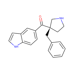 O=C(c1ccc2[nH]ccc2c1)[C@@]1(Cc2ccccc2)CCNC1 ZINC000058609203