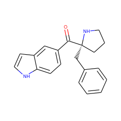 O=C(c1ccc2[nH]ccc2c1)[C@]1(Cc2ccccc2)CCCN1 ZINC000058582075