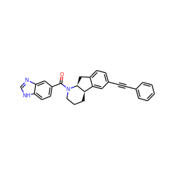 O=C(c1ccc2[nH]cnc2c1)N1CCC[C@@H]2c3cc(C#Cc4ccccc4)ccc3C[C@@H]21 ZINC000117630375